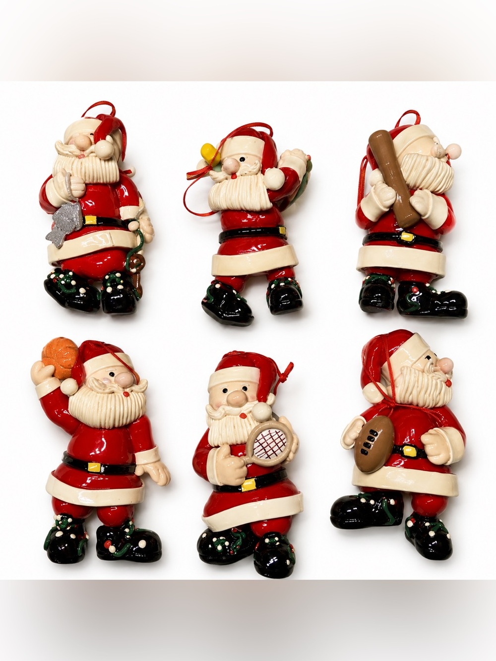 House of Lloyd "Christmas Around the World"  Santa Claus ornaments 1993 lot 6